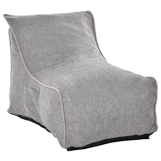 HOMCOM Bean Bag Chair Large With Washable Cover Dark Grey