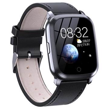 Waterproof Bluetooth Sports Smartwatch CV06 - Leather (Open Box - Excellent) - Black