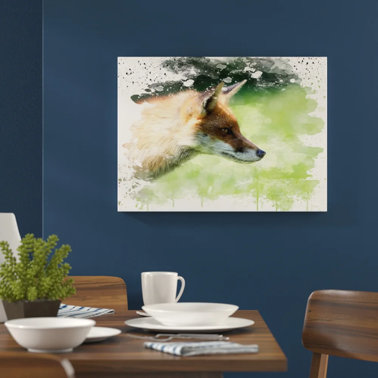 'Red Fox' Graphic Art Print Poster