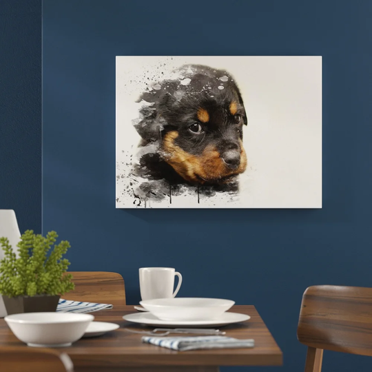 'Rottweiler Puppy Dog' Graphic Art Print Poster