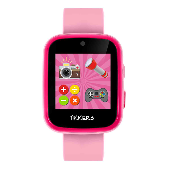 Tikkers Interactive Watch Pink Silicone Strap Touch Screen Watch Atk1084Pnk