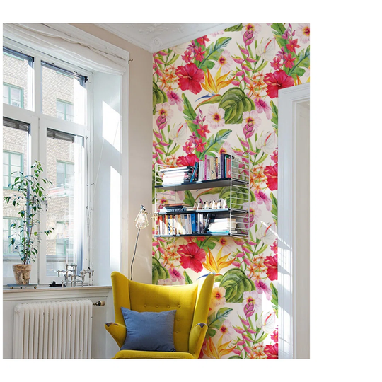 Jovenko Utensil Hibiscus Floral Wallpaper