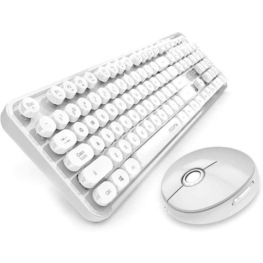 (white) Wireless Keyboard & Mouse Set, Bluetooth Keyboard
