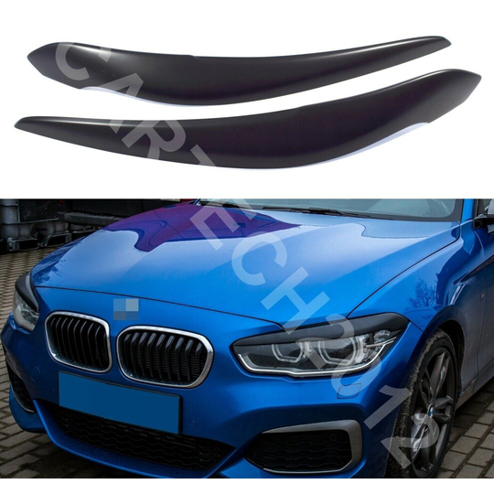 Fits BMW 1 Series F20/F21 FaceLift only Headlights Eyebrows ABS Plastic Tuning