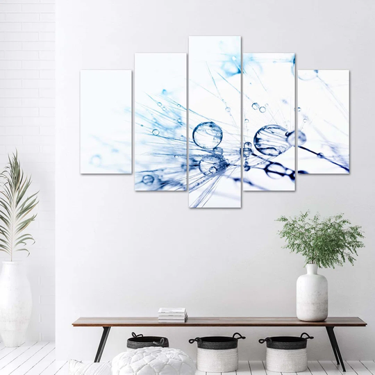 Canvas Print Blower Drops Turquoise