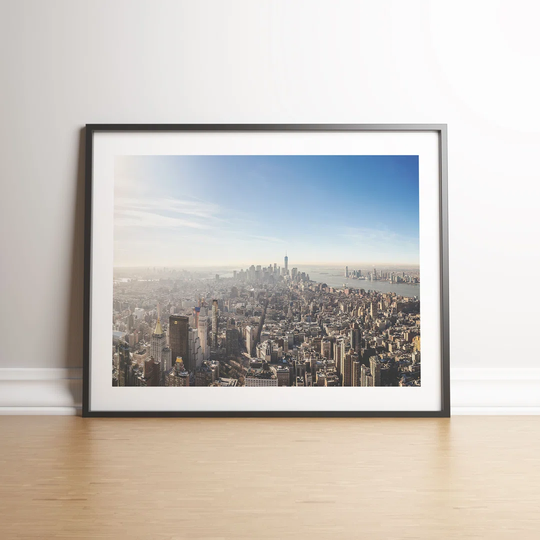 Hazy City Skyline by Vouvart - Picture Frame Photograph