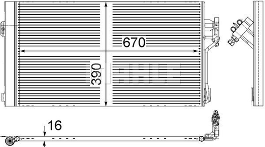 Condenser Air Conditioning 8FC351343-004 by BEHR
