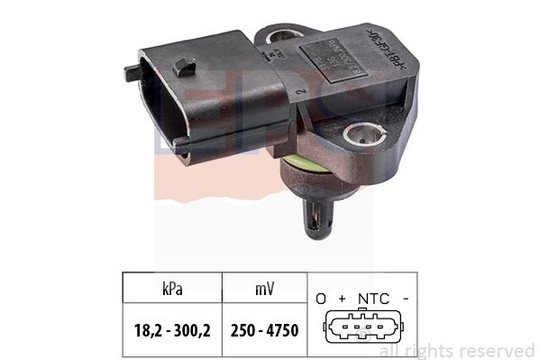 Air Pressure Sensor, height adaptation Made in Italy - OE Equivalent 1.993.178 EPS Facet 1993178