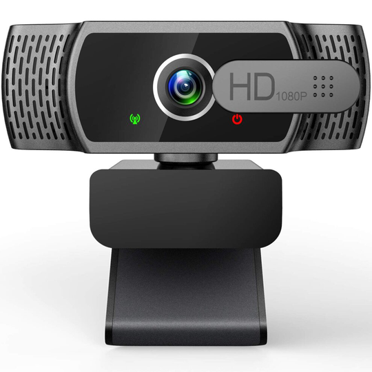 Webcam for PC with Microphone - 1080P FHD Webcam with Privacy Cover, Plug and Play USB Web Camera for Desktop & Laptop Conference, Meeting, Zoom, Skyp