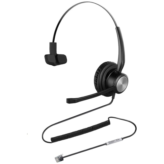 Oppetec RJ9 Telephone Headset with Noise Cancelling Microphone Compatible with Cisco IP Phones
