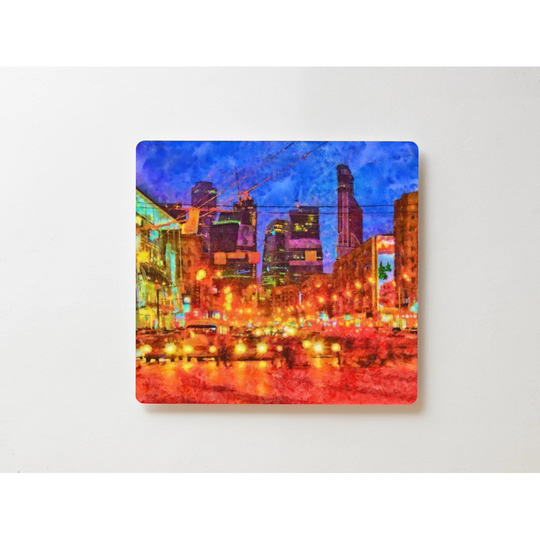 Backlight Motive Wall Picture Painting New York Magnetic Cork Board