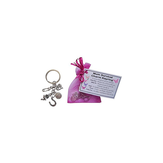 Mum Survival Charm Keyring - Handmade Mum Gift for Mum