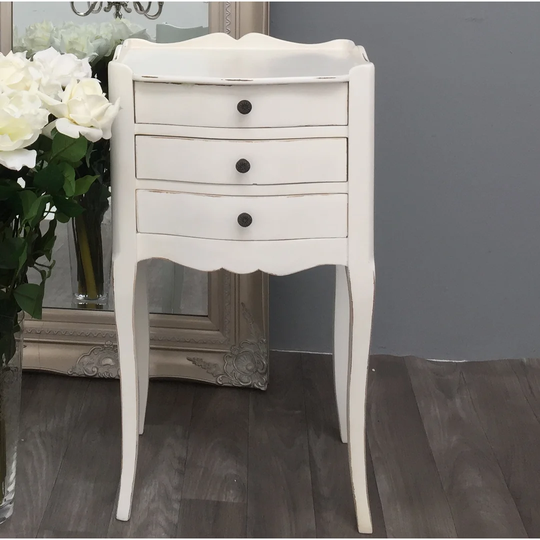 Antoine 3 Drawer Bedside Table