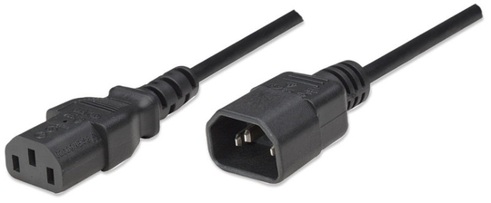 Manhattan Power Cord/Cable 1.8m Black