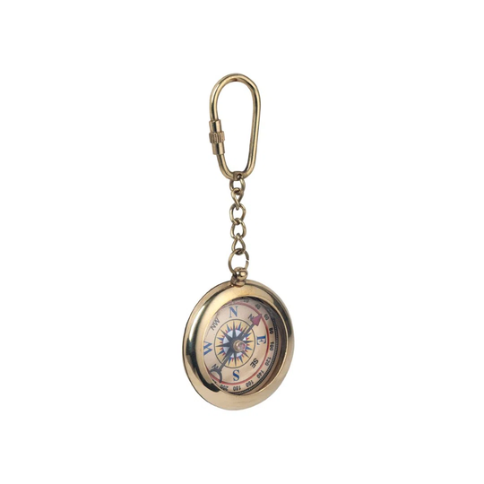 Pompano Practical Compass Keychain Nautical Decoration World Map
