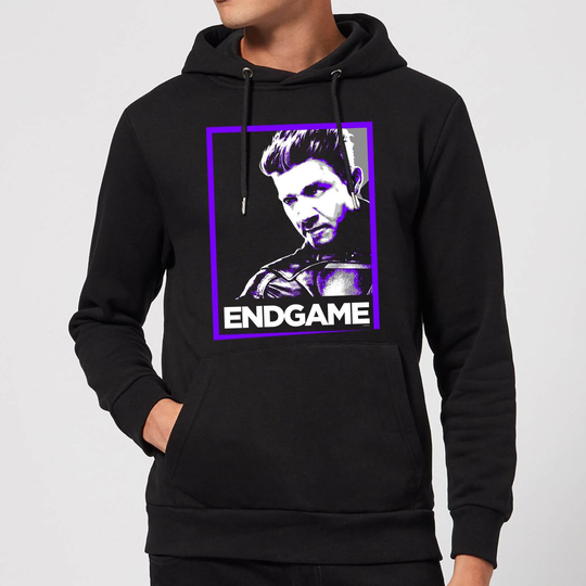 Avengers Endgame Hawkeye Poster Hoodie - Black - XL - Black