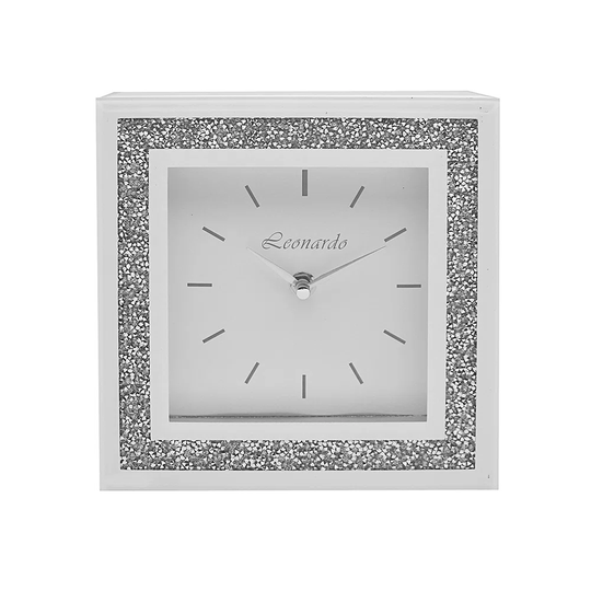 White Crystal Standing Clock 20Cm