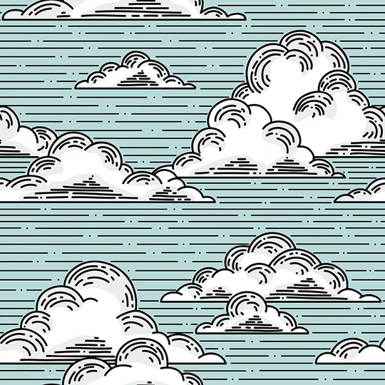 Walllpaper Roll 416X254cm Mural Decoration Wallpaper Material With Print Kitchen Livingroom Bedroom - Clouds