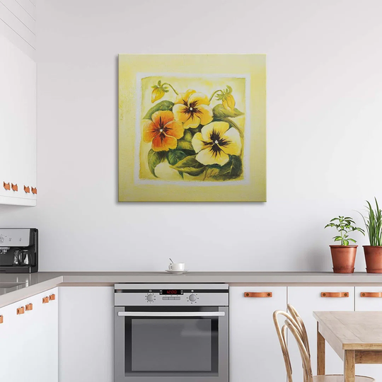 Canvas Print Pansy Flowers