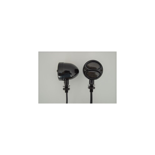 Motorcycle Motorbike LED Triple Action Indicators STOP & Tail Light Black Steel
