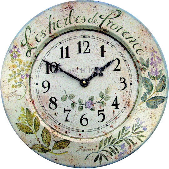 36cm French Herbes Wall Clock