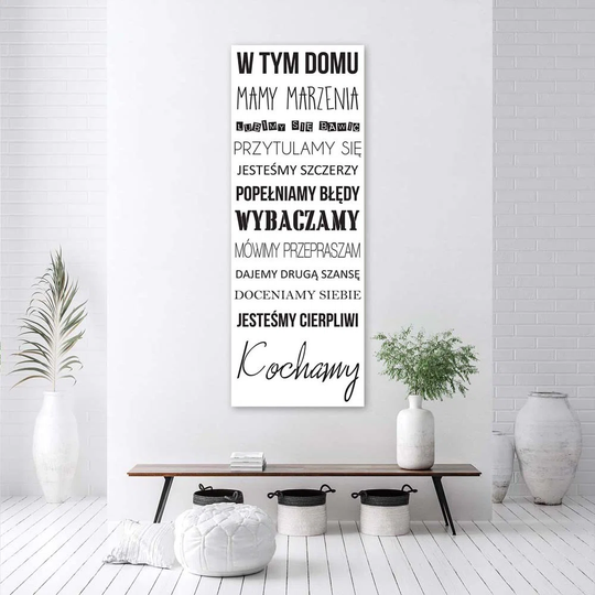 Canvas Print Inscription In This House Family