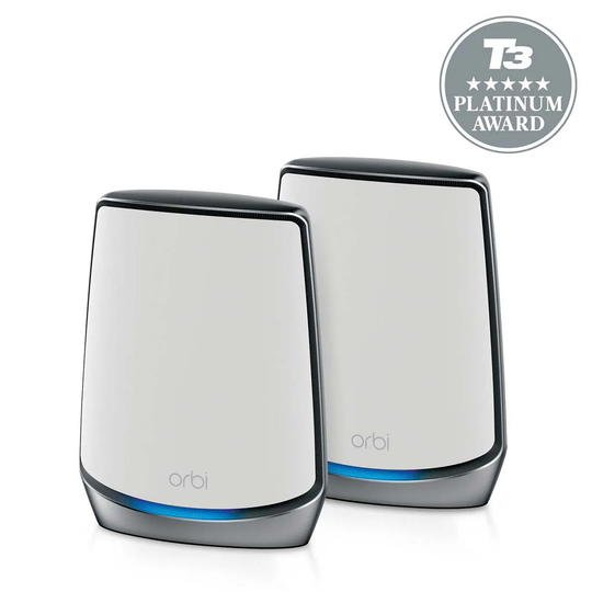 NETGEAR Orbi WiFi 6 Mesh System AX6000 ( RBK852) 1 Router with 2 Satellite Extender