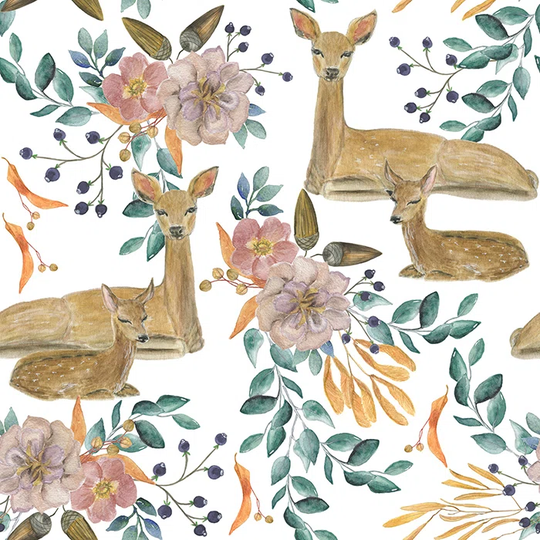 Walllpaper Roll 208X146cm Kitchen Livingroom Bedroom Mural Decoration Wallpaper Material With Print - Deer Brown