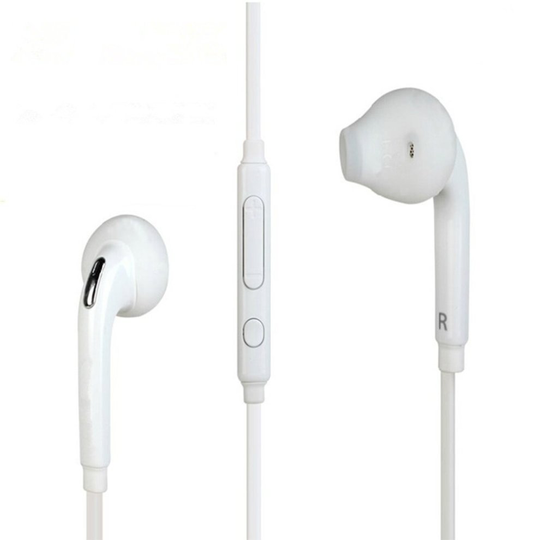 Earphone White Headset with Microphone for Samsung Galaxy S6 S7 Xiaomi
