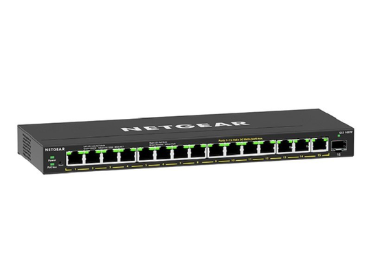 Netgear GS316EPP Plus 16-Port Smart Managed Desktop Gigabit PoE+ Switch w/ 1 x 1Gbps SFP Port - 231W