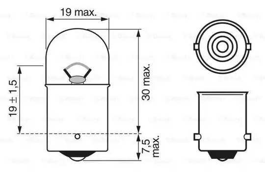 Bosch 1987302284 Tail Lamp Car Bulb R5W 12 V 5 W