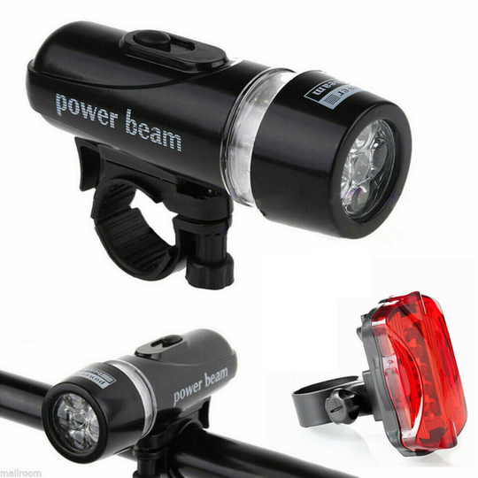 5 Led Bicycle Front Head light+Tail light Waterproof Lamp Flashlight
