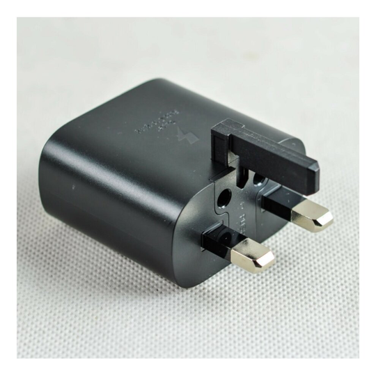 (Black) Genuine Samsung S20 Plus S10 Note 10+ S9 EP-TA800 25W USB-C Fast Charger Adapter