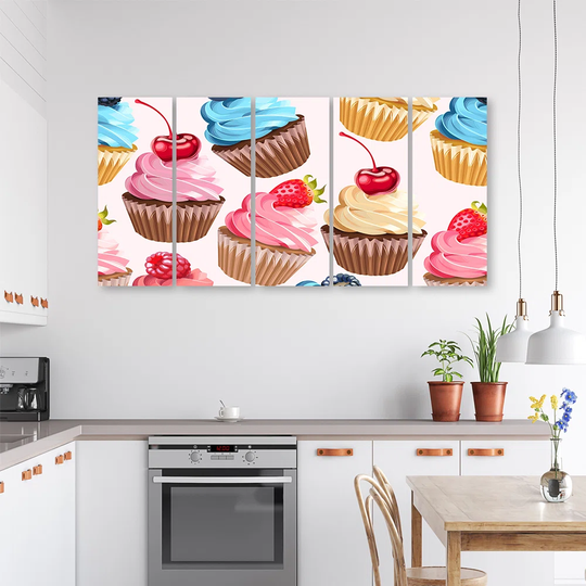 Canvas Print Candy Cupcakes
