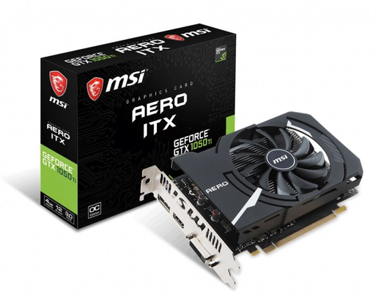 MSI GeForce GTX 1050 Ti AERO ITX 4G OCV1 Graphics Card