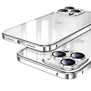 Luphie Anti-scratch iPhone 14 Pro Hybrid Case - Silver
