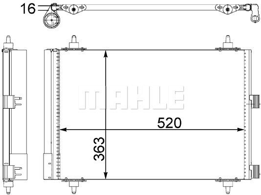 Condenser Air Conditioning 8FC351303-374 by BEHR