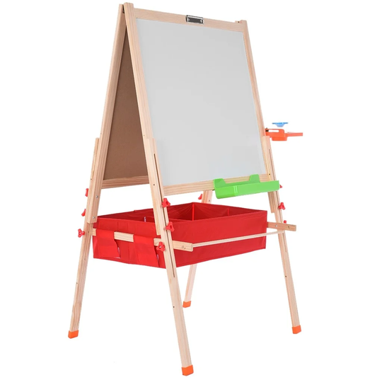 Foldable Magnetic Free-Standing Whiteboard Chalkboard 70cm H x 66cm W