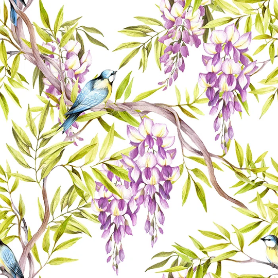 Walllpaper Roll 290X290cm Mural Decoration Kitchen Livingroom Bedroom Wallpaper Material With Print - Wisteria Hdrawn Design