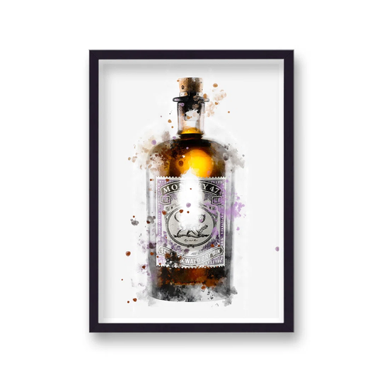 Gin Graphic Splash New Monkey 47 Inspired by Vouvart - Picture Frame Graphic Art