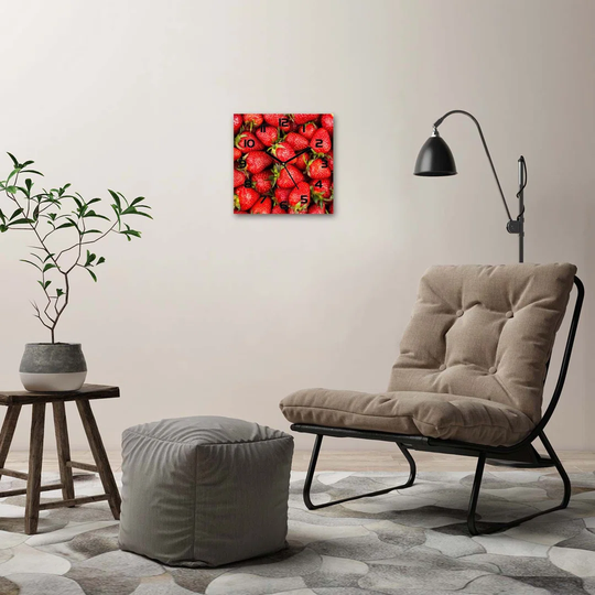 Strawberries Silent Wall Clock