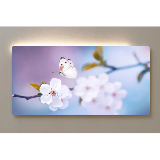 Backlight Motif Wall Picture Cherry Blossom Bird Magnetic Cork Board