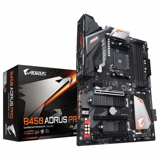 GIGABYTE B450 AORUS PRO AM4/B450/DDR4/S-ATA 600/ATX Socket - Black