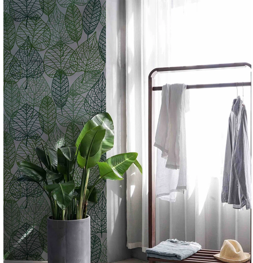 Aischa Forest Leaves Botanicalwork Wallpaper