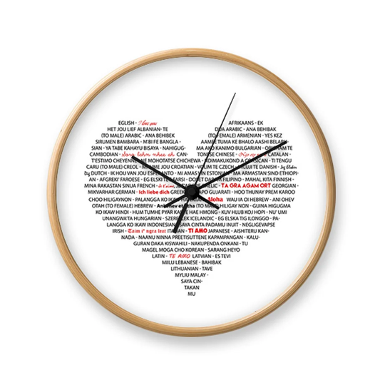 I Love You 31.5cm Silent Wall Clock