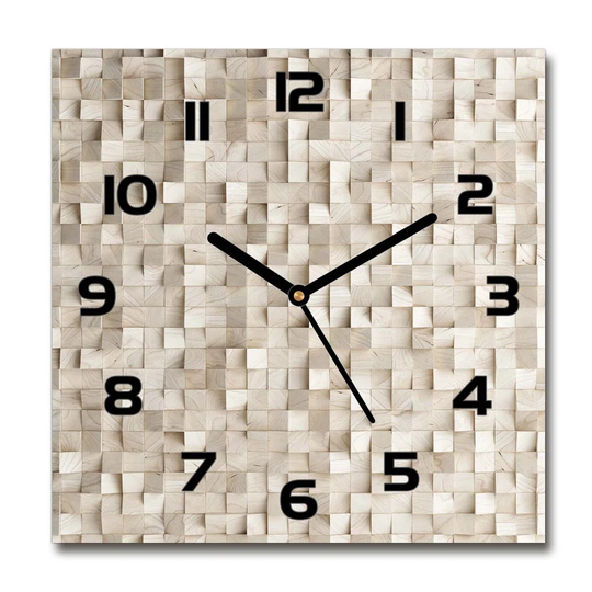 Wooden Cubes Silent Wall Clock