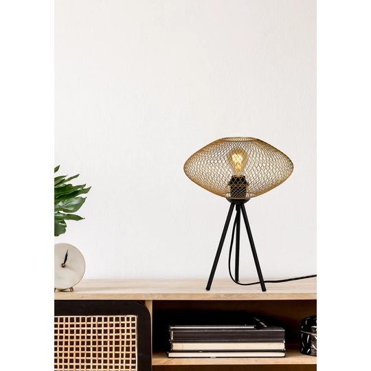 Mesh 41Cm Black Tripod Table Lamp