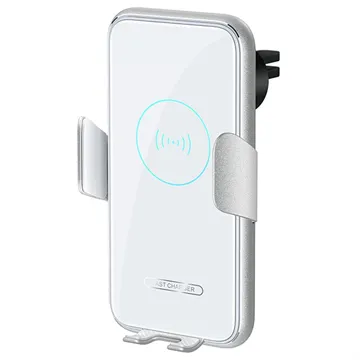 2-in-1 Car Holder with Wireless Charger V8 - 15W - White