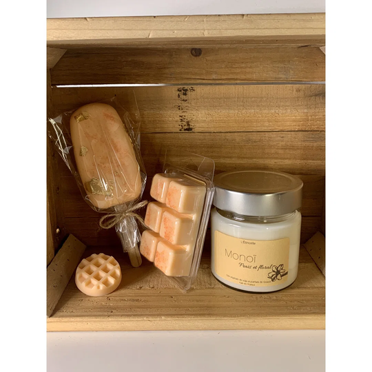 4 Piece Monoi Scented Wax Melt Candle Set