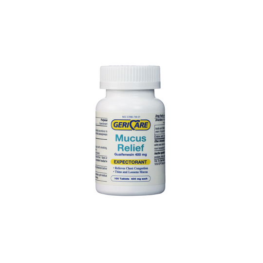Mucus Relief (Expectorant) Guaifenesin 400mg 100 Tablets